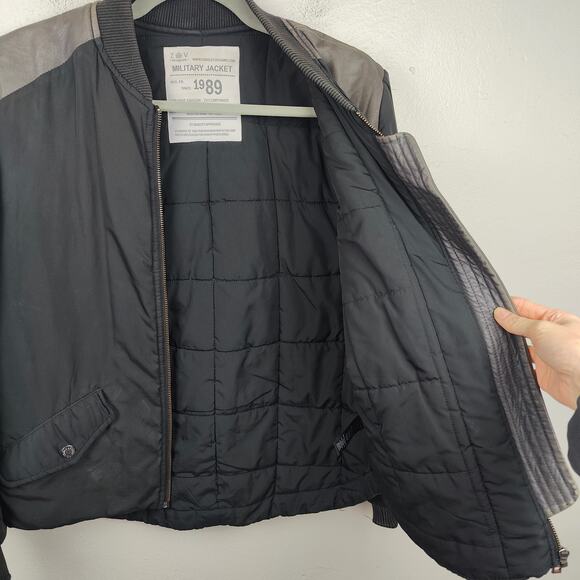 Zadig & Voltaire Kal Bomber Jacket Womens Small Black Full Zip Faux Leather - Picture 6 of 11
